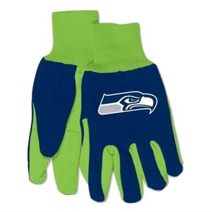 NFL Seattle Seahawks 2 Tone Non-Slip Utility Gloves by WinCraft Brand New
